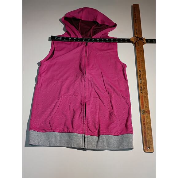 Sukeen Pink Sleeveless Zip-Up Hooded Vest - Stylish! - Picture 1 of 5